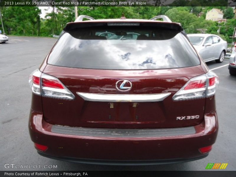 Claret Red Mica / Parchment/Espresso Birds Eye Maple 2013 Lexus RX 350 AWD