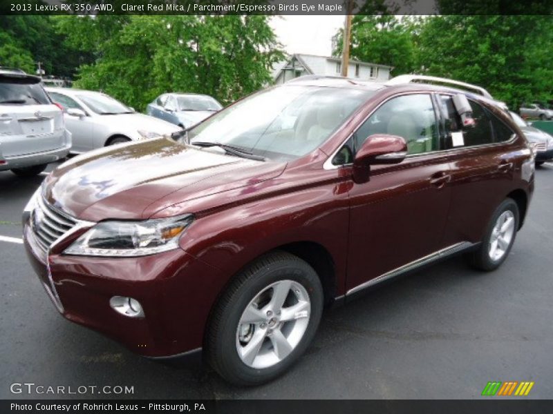 Claret Red Mica / Parchment/Espresso Birds Eye Maple 2013 Lexus RX 350 AWD