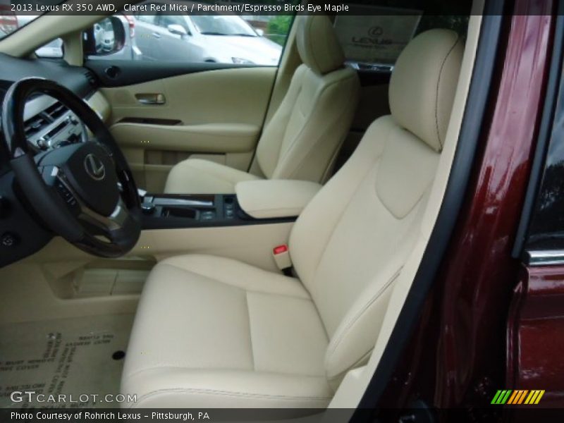 Front Seat of 2013 RX 350 AWD
