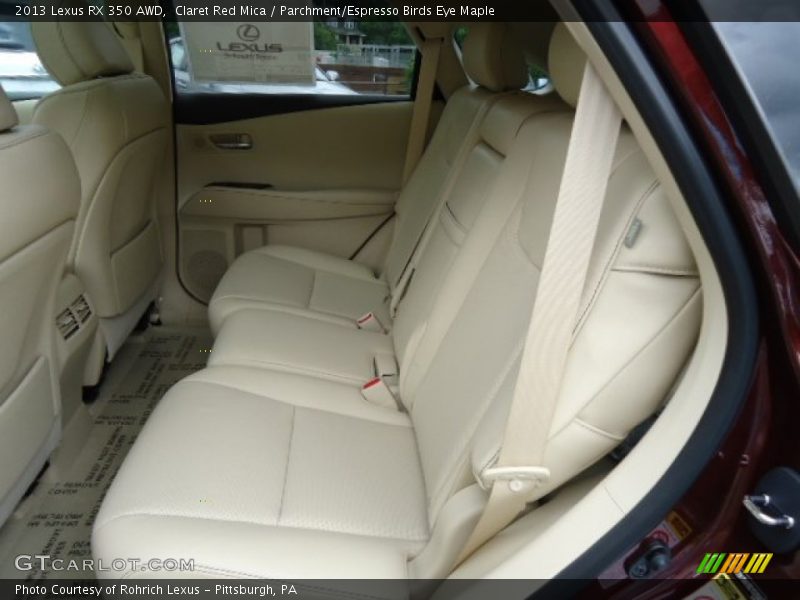 Rear Seat of 2013 RX 350 AWD