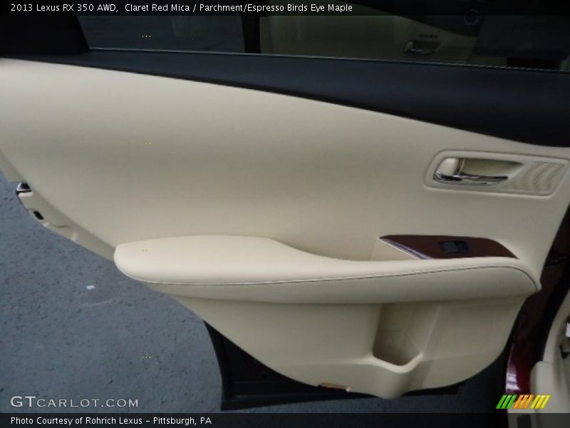 Claret Red Mica / Parchment/Espresso Birds Eye Maple 2013 Lexus RX 350 AWD