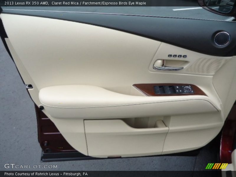 Claret Red Mica / Parchment/Espresso Birds Eye Maple 2013 Lexus RX 350 AWD