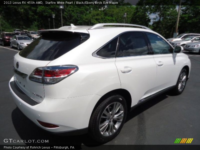 Starfire White Pearl / Black/Ebony Birds Eye Maple 2013 Lexus RX 450h AWD