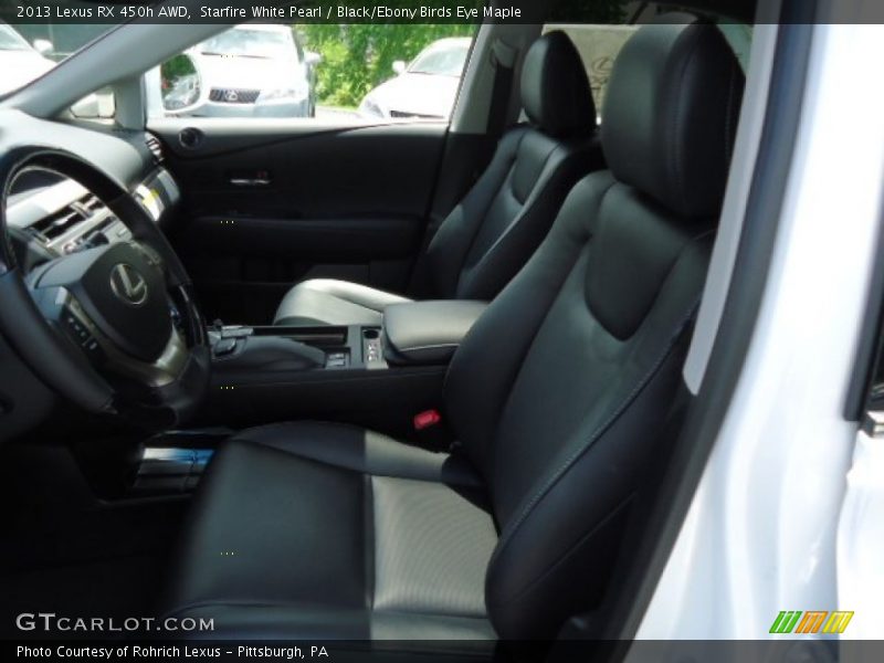 Starfire White Pearl / Black/Ebony Birds Eye Maple 2013 Lexus RX 450h AWD