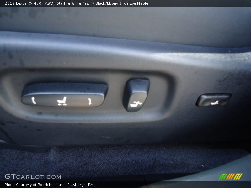 Starfire White Pearl / Black/Ebony Birds Eye Maple 2013 Lexus RX 450h AWD