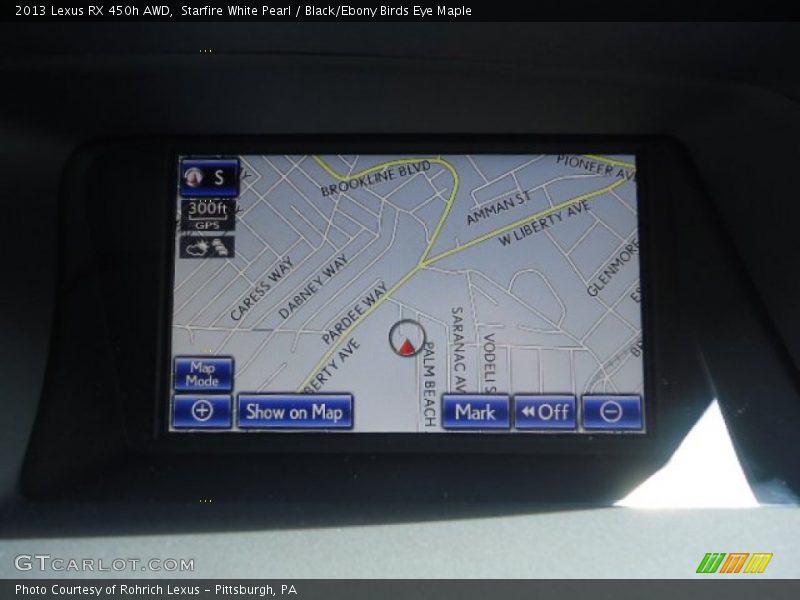 Starfire White Pearl / Black/Ebony Birds Eye Maple 2013 Lexus RX 450h AWD
