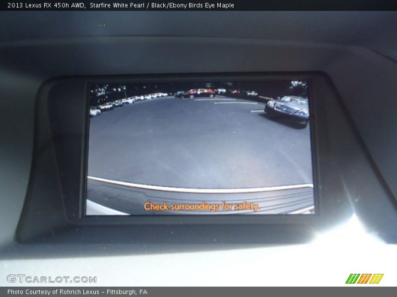 Starfire White Pearl / Black/Ebony Birds Eye Maple 2013 Lexus RX 450h AWD