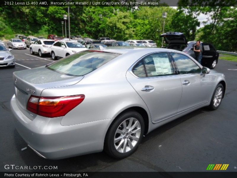 Mercury Silver Metallic / Light Gray/Dark Gray Birds-Eye Maple 2012 Lexus LS 460 AWD