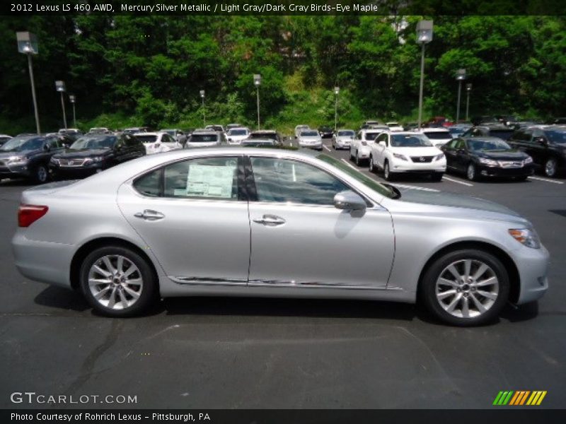 Mercury Silver Metallic / Light Gray/Dark Gray Birds-Eye Maple 2012 Lexus LS 460 AWD