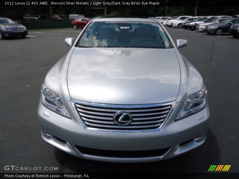 Mercury Silver Metallic / Light Gray/Dark Gray Birds-Eye Maple 2012 Lexus LS 460 AWD