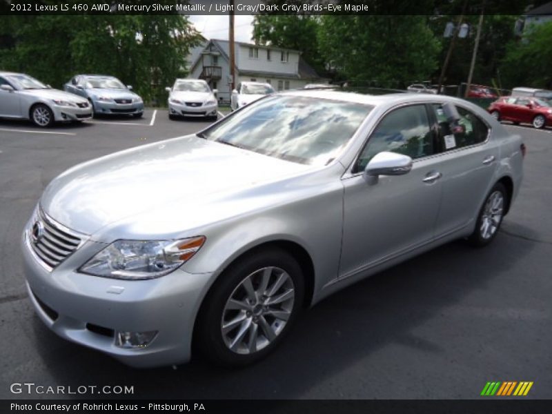 Mercury Silver Metallic / Light Gray/Dark Gray Birds-Eye Maple 2012 Lexus LS 460 AWD