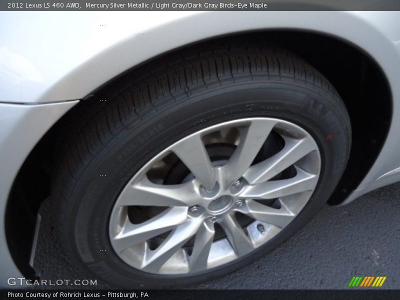 Mercury Silver Metallic / Light Gray/Dark Gray Birds-Eye Maple 2012 Lexus LS 460 AWD