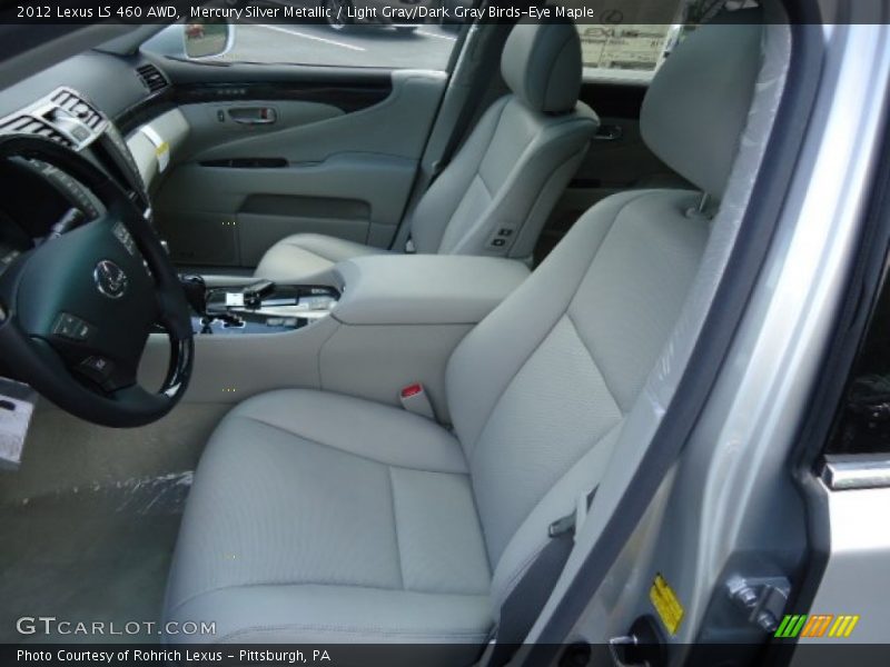 Mercury Silver Metallic / Light Gray/Dark Gray Birds-Eye Maple 2012 Lexus LS 460 AWD