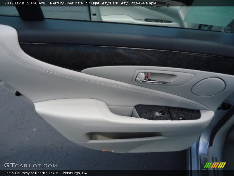 Mercury Silver Metallic / Light Gray/Dark Gray Birds-Eye Maple 2012 Lexus LS 460 AWD