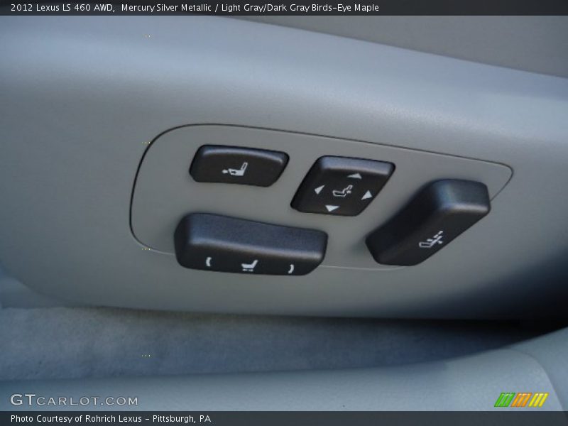Mercury Silver Metallic / Light Gray/Dark Gray Birds-Eye Maple 2012 Lexus LS 460 AWD