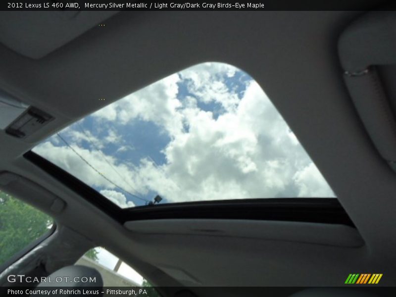Mercury Silver Metallic / Light Gray/Dark Gray Birds-Eye Maple 2012 Lexus LS 460 AWD