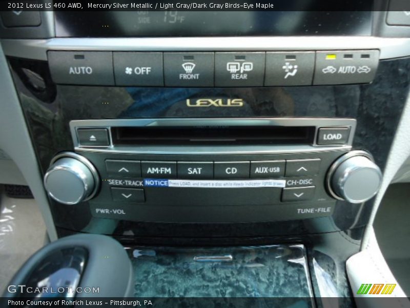Mercury Silver Metallic / Light Gray/Dark Gray Birds-Eye Maple 2012 Lexus LS 460 AWD