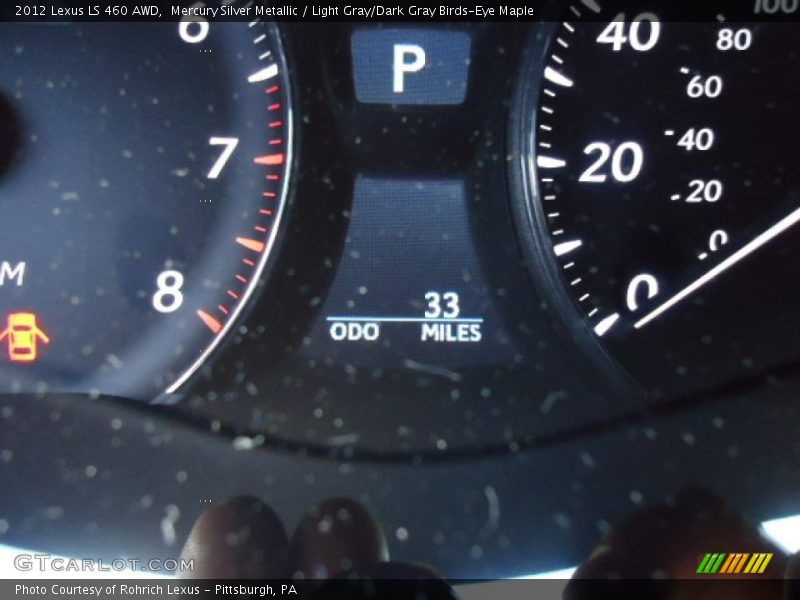 Mercury Silver Metallic / Light Gray/Dark Gray Birds-Eye Maple 2012 Lexus LS 460 AWD