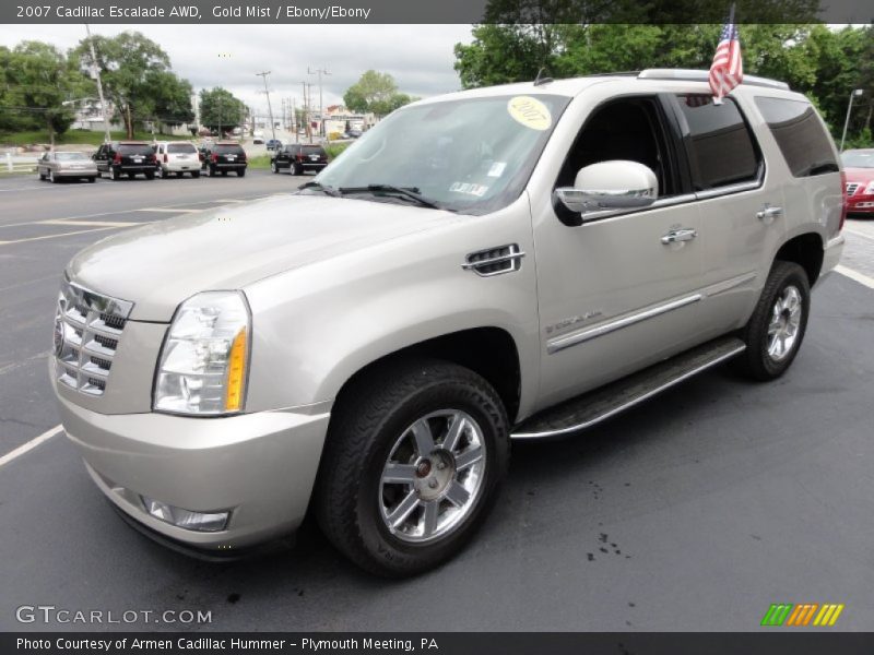 Gold Mist / Ebony/Ebony 2007 Cadillac Escalade AWD