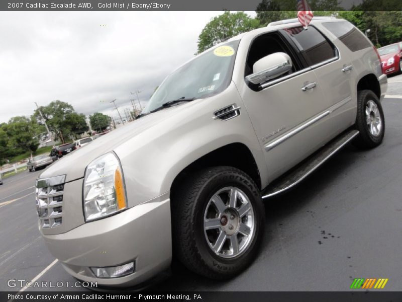 Gold Mist / Ebony/Ebony 2007 Cadillac Escalade AWD