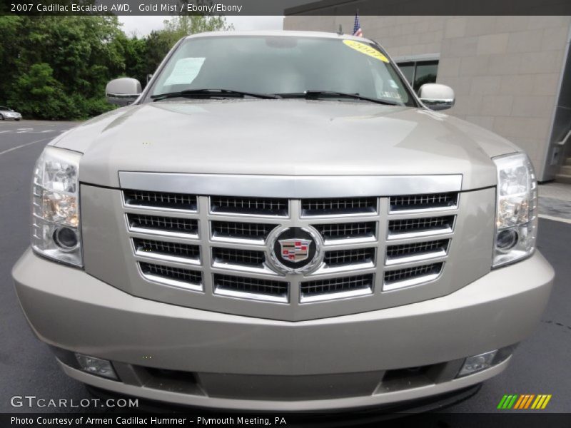 Gold Mist / Ebony/Ebony 2007 Cadillac Escalade AWD