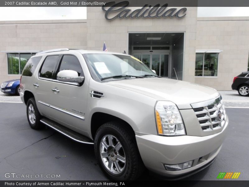 Gold Mist / Ebony/Ebony 2007 Cadillac Escalade AWD