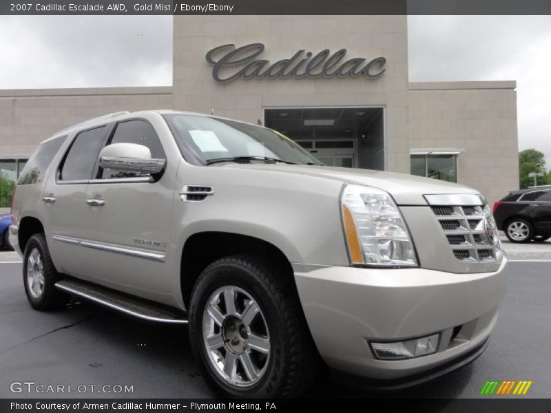 Gold Mist / Ebony/Ebony 2007 Cadillac Escalade AWD