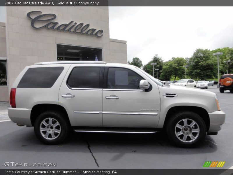 Gold Mist / Ebony/Ebony 2007 Cadillac Escalade AWD