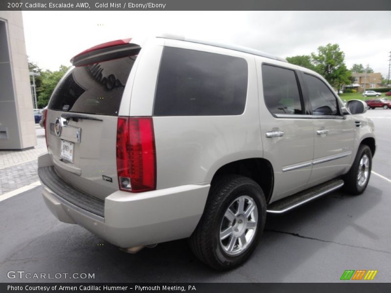 Gold Mist / Ebony/Ebony 2007 Cadillac Escalade AWD
