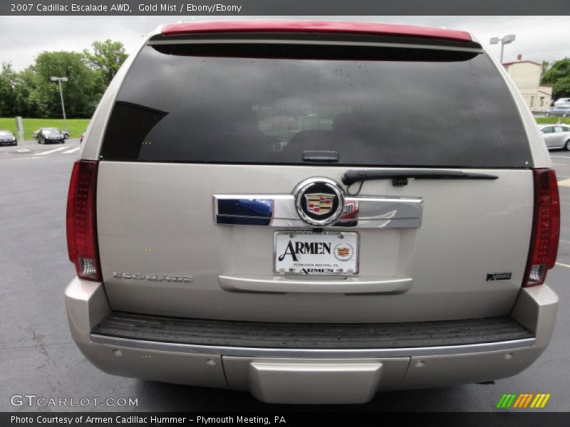 Gold Mist / Ebony/Ebony 2007 Cadillac Escalade AWD
