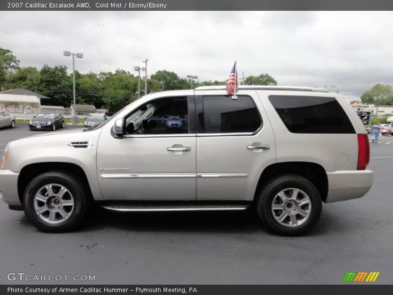 Gold Mist / Ebony/Ebony 2007 Cadillac Escalade AWD