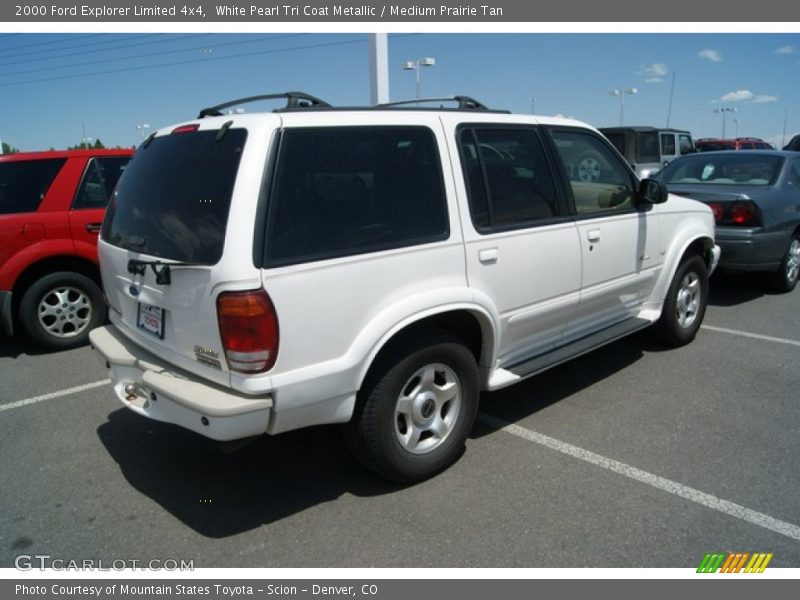 White Pearl Tri Coat Metallic / Medium Prairie Tan 2000 Ford Explorer Limited 4x4