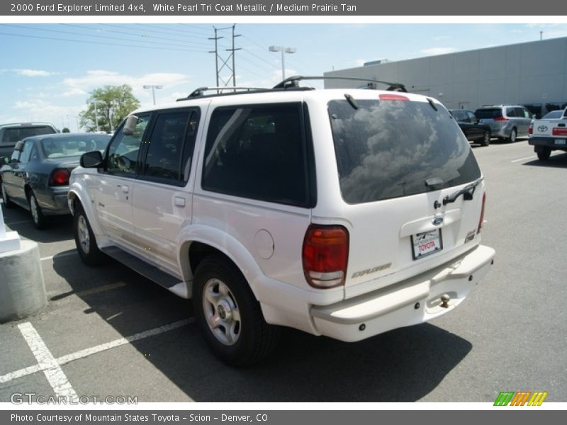 White Pearl Tri Coat Metallic / Medium Prairie Tan 2000 Ford Explorer Limited 4x4