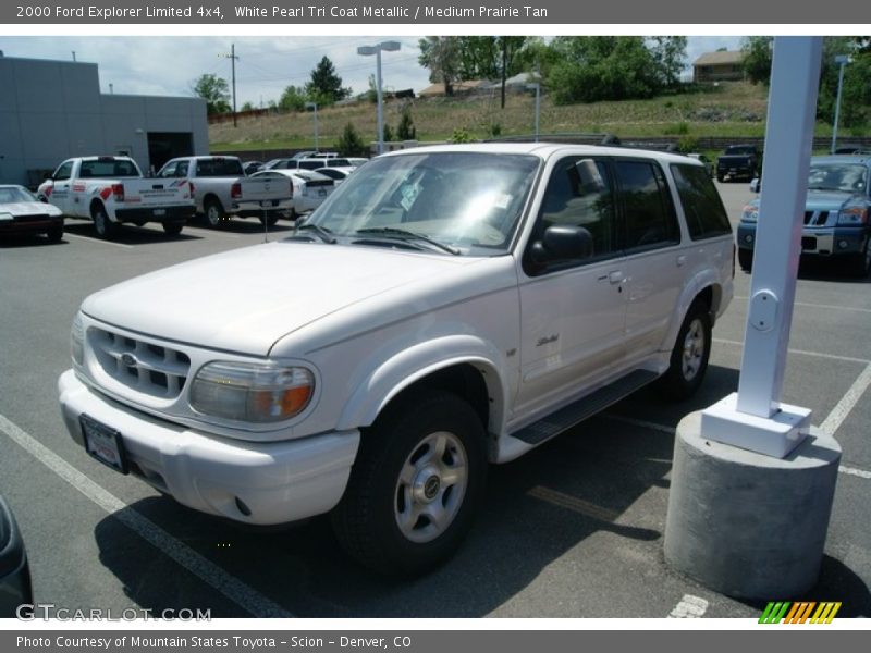 White Pearl Tri Coat Metallic / Medium Prairie Tan 2000 Ford Explorer Limited 4x4