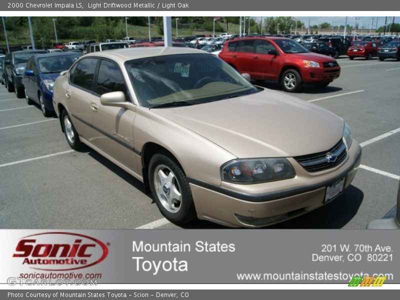 Light Driftwood Metallic / Light Oak 2000 Chevrolet Impala LS