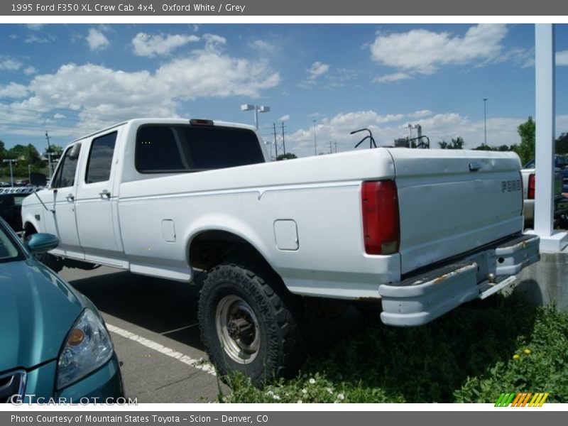 Oxford White / Grey 1995 Ford F350 XL Crew Cab 4x4
