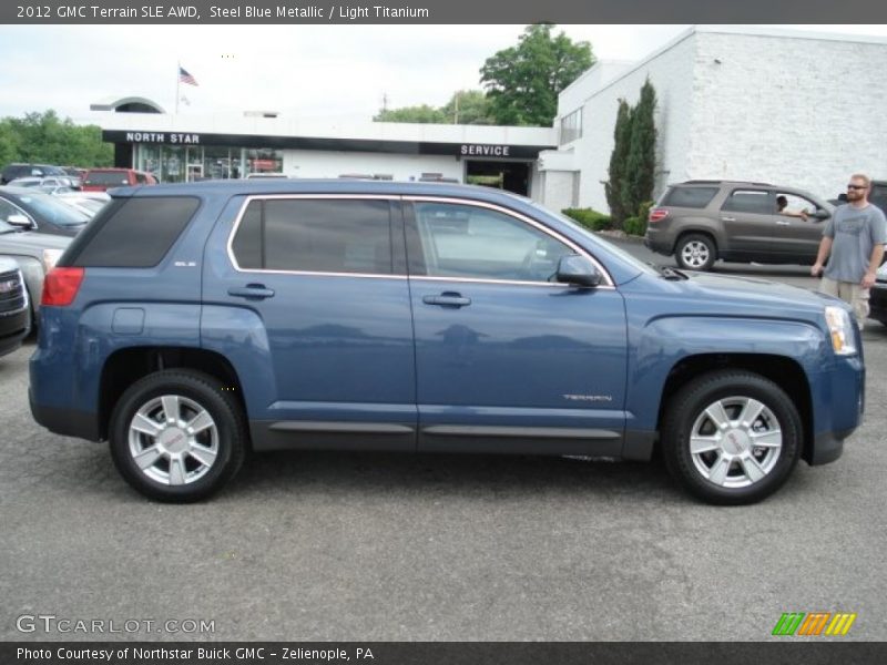 Steel Blue Metallic / Light Titanium 2012 GMC Terrain SLE AWD