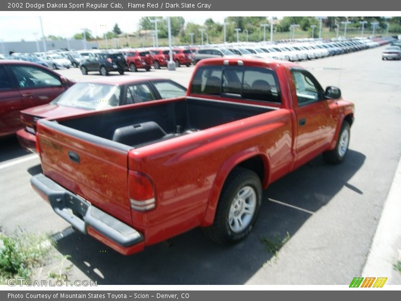 Flame Red / Dark Slate Gray 2002 Dodge Dakota Sport Regular Cab