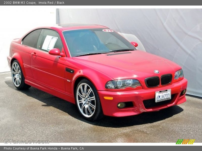 Imola Red / Black 2002 BMW M3 Coupe