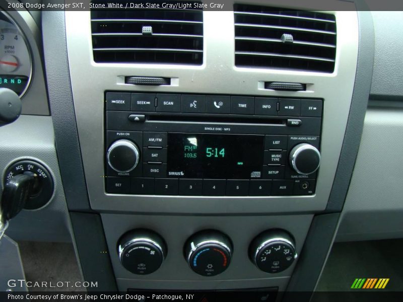 Stone White / Dark Slate Gray/Light Slate Gray 2008 Dodge Avenger SXT