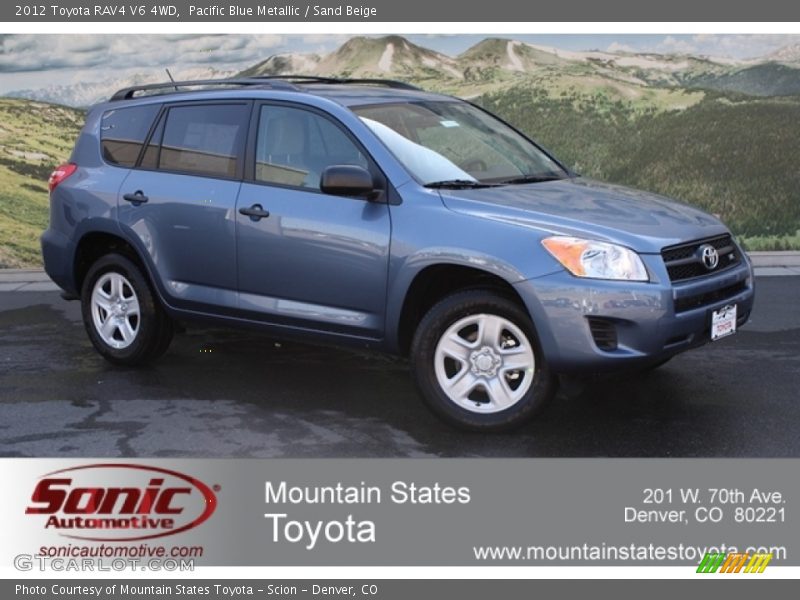 Pacific Blue Metallic / Sand Beige 2012 Toyota RAV4 V6 4WD