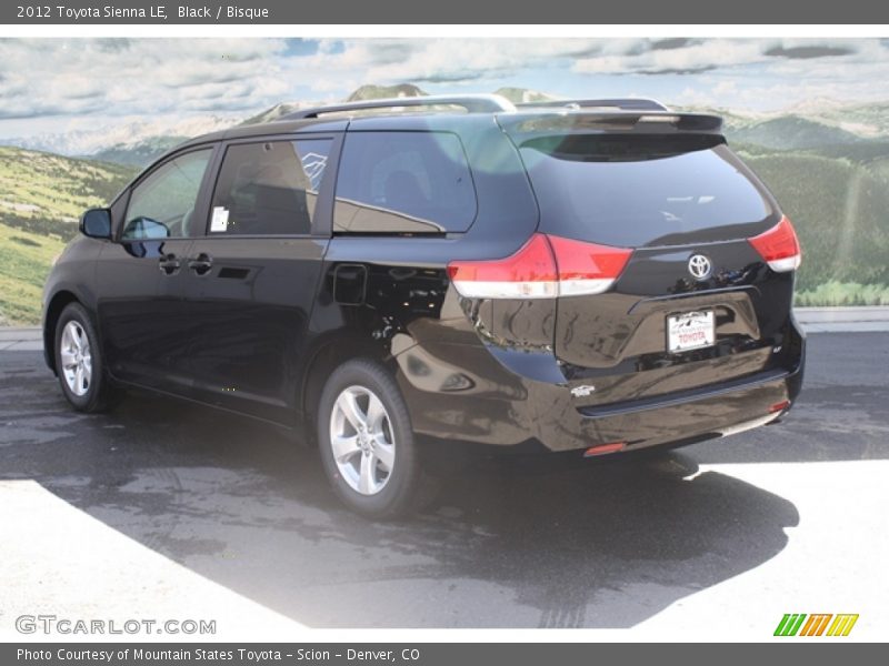 Black / Bisque 2012 Toyota Sienna LE