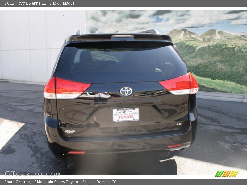 Black / Bisque 2012 Toyota Sienna LE