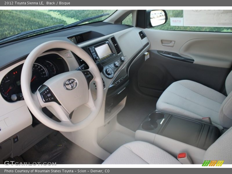 Black / Bisque 2012 Toyota Sienna LE