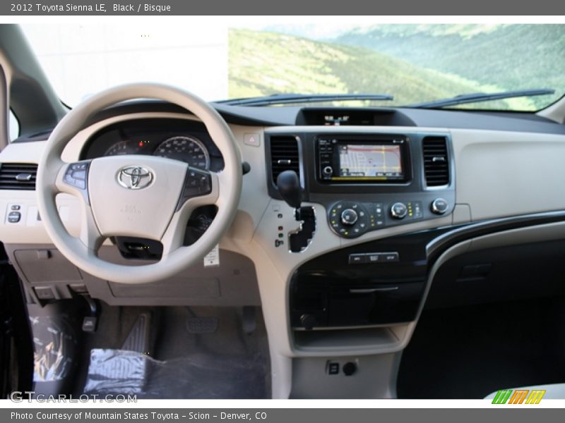 Black / Bisque 2012 Toyota Sienna LE