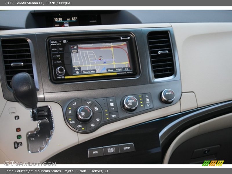 Black / Bisque 2012 Toyota Sienna LE