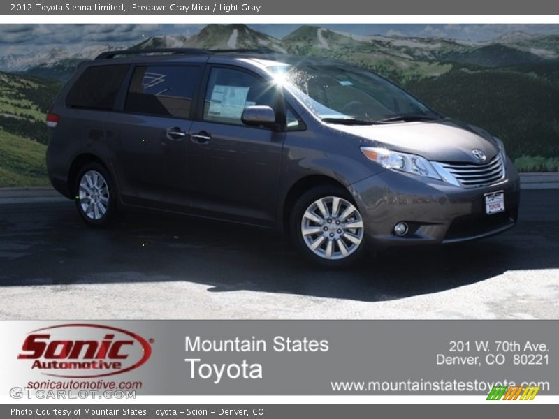 Predawn Gray Mica / Light Gray 2012 Toyota Sienna Limited