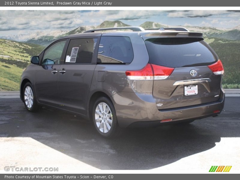 Predawn Gray Mica / Light Gray 2012 Toyota Sienna Limited