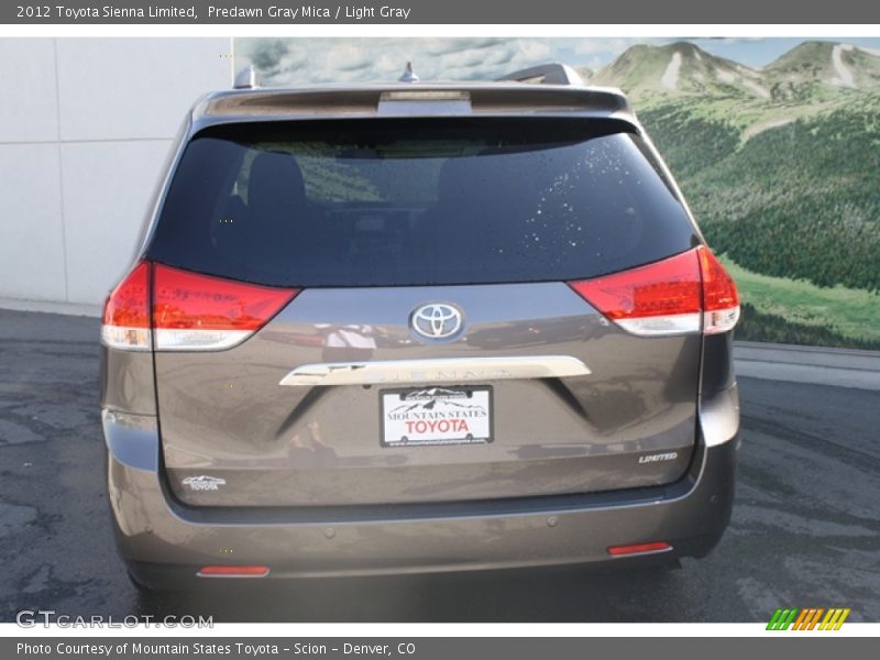 Predawn Gray Mica / Light Gray 2012 Toyota Sienna Limited