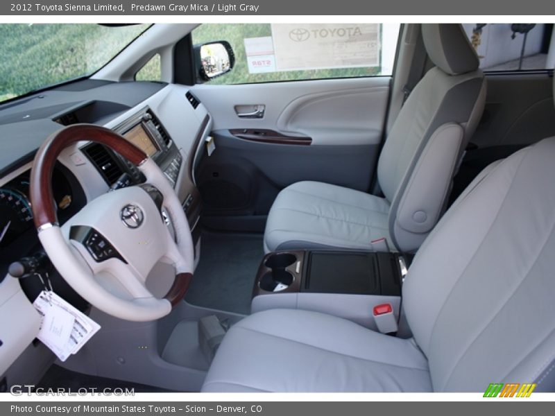 Predawn Gray Mica / Light Gray 2012 Toyota Sienna Limited